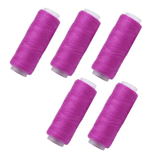 5 Spulen Polyestergarn, Fuchsia Polyester-Nähgarn für Hand- und Maschinennähen, 100 m pro Spule 5 Spulen Polyestergarn, Fuchsia Polyester-Nähgarn für Hand- und Maschinennähen, 100 m pro Spule von Vokenforu