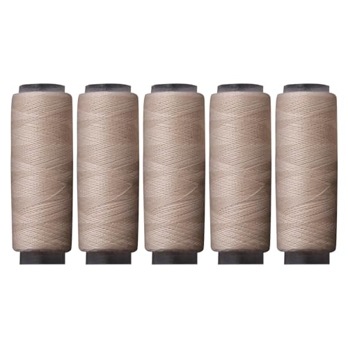5 Spulen Polyestergarn, beigefarbenes Polyester-Nähgarn für Hand- und Maschinennähen, 100 m pro Spule 5 Spulen Polyestergarn, beigefarbenes Polyester-Nähgarn für Hand- und Maschinennähen, 100 m pro Spule von Vokenforu