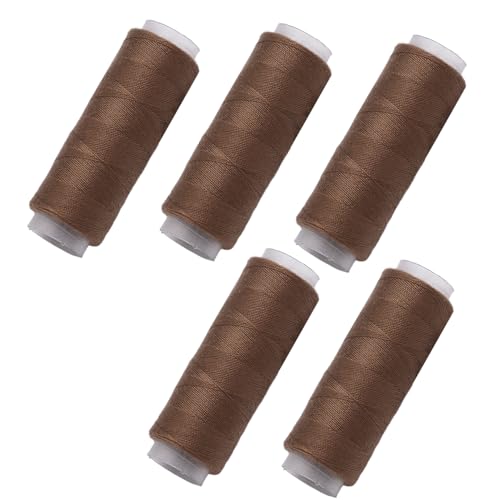 5 Spulen Polyestergarn, braunes Polyester-Nähgarn für Hand- und Maschinennähen, 100 m pro Spule 5 Spulen Polyestergarn, braunes Polyester-Nähgarn für Hand- und Maschinennähen, 100 m pro Spule von Vokenforu