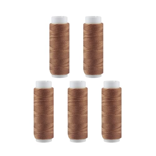 5 Spulen Polyestergarn, braunes Polyester-Nähgarn für Hand- und Maschinennähen, 150 m pro Spule 5 Spulen Polyestergarn, braunes Polyester-Nähgarn für Hand- und Maschinennähen, 150 m pro Spule von Vokenforu