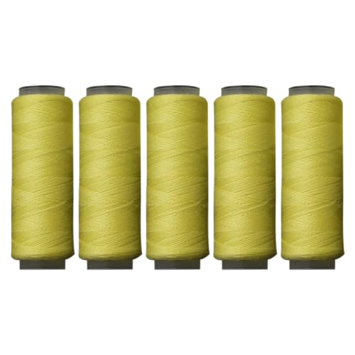 5 Spulen Polyestergarn, gelbes Polyester-Nähgarn für Hand- und Maschinennähen, 100 m pro Spule 5 Spulen Polyestergarn, gelbes Polyester-Nähgarn für Hand- und Maschinennähen, 100 m pro Spule von Vokenforu