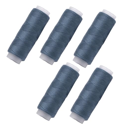 5 Spulen Polyestergarn, graublaues Polyester-Nähgarn für Hand- und Maschinennähen, 100 m pro Spule 5 Spulen Polyestergarn, graublaues Polyester-Nähgarn für Hand- und Maschinennähen, 100 m pro Spule von Vokenforu