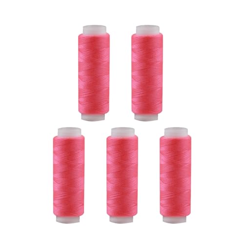 5 Spulen Polyestergarn, rosa Polyester-Nähgarn für Hand- und Maschinennähen, 150 m pro Spule 5 Spulen Polyestergarn, rosa Polyester-Nähgarn für Hand- und Maschinennähen, 150 m pro Spule von Vokenforu