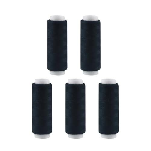 5 Spulen Polyestergarn, schwarzes Polyester-Nähgarn für Hand- und Maschinennähen, 150 m pro Spule 5 Spulen Polyestergarn, schwarzes Polyester-Nähgarn für Hand- und Maschinennähen, 150 m pro Spule von Vokenforu