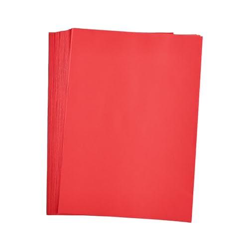 50 Blatt farbiges Kopierpapier, A4, 70 g, doppelseitiges Druckerpapier zum Drucken von Einladungen, Basteln, Rot 50 Blatt farbiges Kopierpapier, A4, 70 g, doppelseitiges Druckerpapier zum Drucken von Einladungen, Basteln, Rot von Vokenforu
