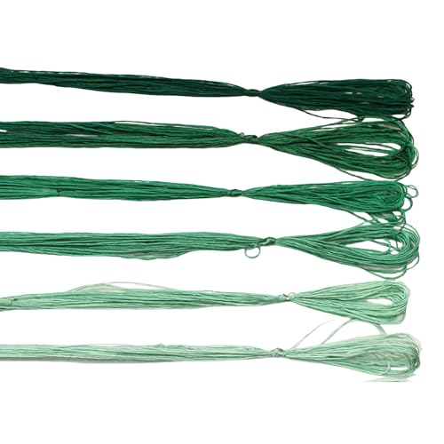 6 x grün-rote Fäden, 20 m, Seiden-Stickgarn zum Nähen/Stricken/Kreuzstich von Vokenforu