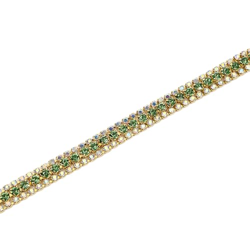 91 cm Kristall-Strass-Kette, Strass-Kette, hellgrüne Strasssteine für Kleidung, Nähen, Basteln 91 cm Kristall-Strass-Kette, Strass-Kette, hellgrüne Strasssteine für Kleidung, Nähen, Basteln von Vokenforu