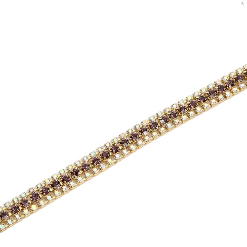 91 cm Kristall-Strass-Kette, Strass-Kette, hellviolette Strasssteine für Kleidung, Nähen, Basteln 91 cm Kristall-Strass-Kette, Strass-Kette, hellviolette Strasssteine für Kleidung, Nähen, Basteln von Vokenforu