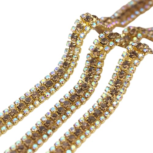 91 cm lange Kristall-Strass-Kette mit gelben Strasssteinen für Kleidung, Nähen, Basteln 91 cm lange Kristall-Strass-Kette mit gelben Strasssteinen für Kleidung, Nähen, Basteln von Vokenforu