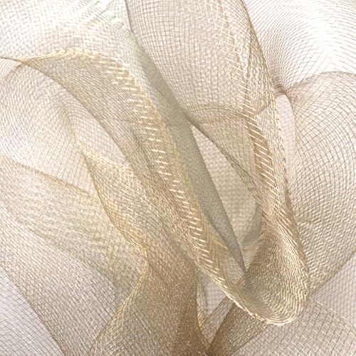 Dunkelgoldener Netzstoff, 95 cm x 1 m, Stahldrahtgeflecht, Brautschleiernetz zum Nähen, Basteln, Hochzeitsdekoration von Vokenforu
