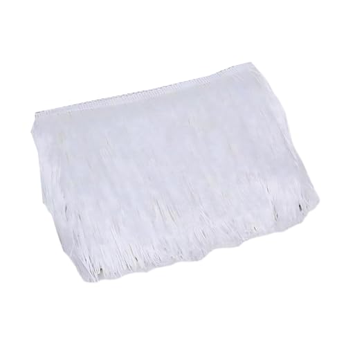 Fransenborte aus Polyester, 10 x 10 m, Beige von Vokenforu