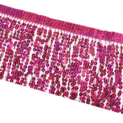 Fransenborte mit Pailletten, 15 cm x 91 cm, glitzernde Fransenborte für Bastelarbeiten, Kleidung Fransenborte mit Pailletten, 15 cm x 91 cm, glitzernde Fransenborte für Bastelarbeiten, Kleidung von Vokenforu