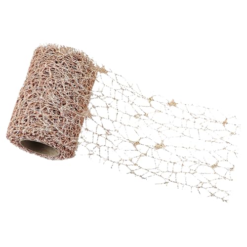 Glitzer-Gaze-Rolle, 10 cm x 4,5 m, Blumenverpackung, dekoratives Kunststoffnetz für Bastelarbeiten, Blumen, Geschenkverpackungen, Champagner Glitzer-Gaze-Rolle, 10 cm x 4,5 m, Blumenverpackung, dekoratives Kunststoffnetz für Bastelarbeiten, Blumen, Geschenkverpackungen, Champagner von Vokenforu