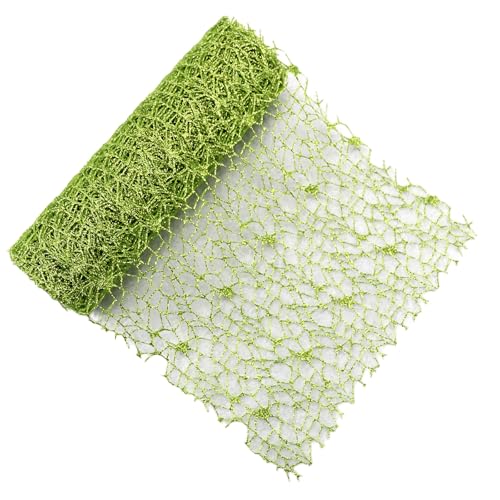 Glitzer-Gaze-Rolle, 25 cm x 4,5 m, Blumengewebe, Polyester, dekorativer Netzstoff für Bastelarbeiten, Blumen-Geschenkverpackungen, Grün Glitzer-Gaze-Rolle, 25 cm x 4,5 m, Blumengewebe, Polyester, dekorativer Netzstoff für Bastelarbeiten, Blumen-Geschenkverpackungen, Grün von Vokenforu