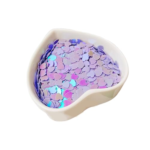 Herz-Pailletten, Herzform, PVC, Glitzer-Pailletten für Scrapbooking, Bühne, Hochzeit, Party, Dekoration, 6 mm, Violett, 1800 Stück Herz-Pailletten, Herzform, PVC, Glitzer-Pailletten für Scrapbooking, Bühne, Hochzeit, Party, Dekoration, 6 mm, Violett, 1800 Stück von Vokenforu