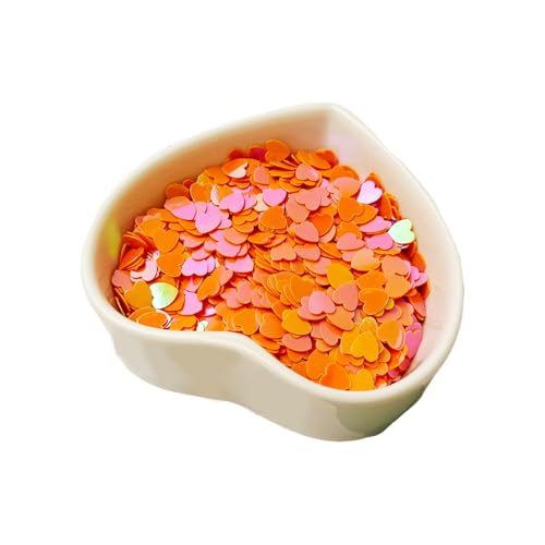 Herzförmige Pailletten, Herzform, PVC, Glitzer-Pailletten für Scrapbooking, Bühne, Hochzeit, Party, Dekorationen, Orange, 1800 Stück Herzförmige Pailletten, Herzform, PVC, Glitzer-Pailletten für Scrapbooking, Bühne, Hochzeit, Party, Dekorationen, Orange, 1800 Stück von Vokenforu