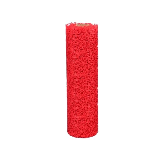 Netzstoff mit Blumenmuster, 28 cm x 457 cm, Polyester-Gaze-Rolle, dekorativer Netzstoff für Bastelarbeiten, Blumenverpackungen, Rot Netzstoff mit Blumenmuster, 28 cm x 457 cm, Polyester-Gaze-Rolle, dekorativer Netzstoff für Bastelarbeiten, Blumenverpackungen, Rot von Vokenforu