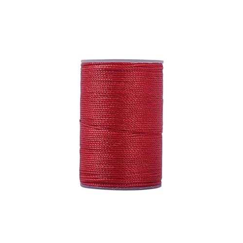Runde gewachste Schnur, 0,55 mm x 60 m, rot, Nähgarn, Polyester, gewachste Schnur zum Basteln, Nähen Runde gewachste Schnur, 0,55 mm x 60 m, rot, Nähgarn, Polyester, gewachste Schnur zum Basteln, Nähen von Vokenforu