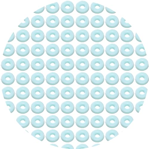 Vokenforu 5 Packungen 6 mm Kunststoff-Imitations-Perlen aus weichem Ton, rund, lose Abstandshalter, 500 Stück, blau, für DIY-Perlen von Vokenforu