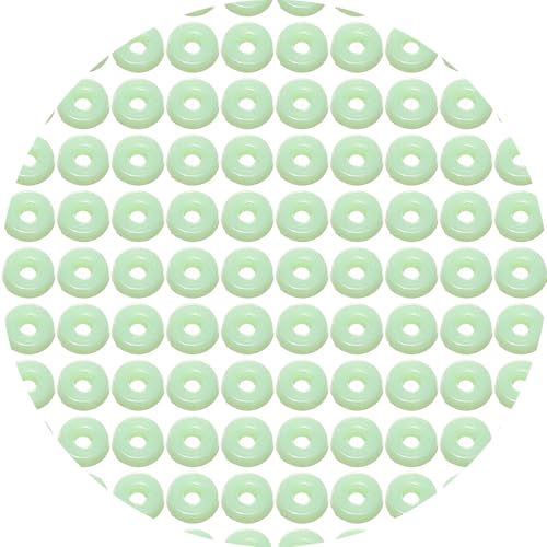 Vokenforu 5 Packungen 6 mm Kunststoff-Imitations-Perlen aus weichem Ton, rund, lose Abstandshalter, 500 Stück, grün, für DIY-Perlen von Vokenforu