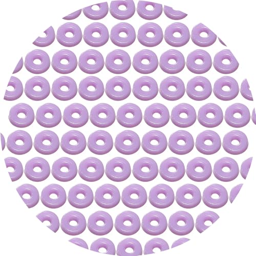 Vokenforu 5 Packungen 6 mm Kunststoff-Imitations-Perlen aus weichem Ton, rund, lose Abstandshalter, 500 Stück, lila, für DIY-Perlen von Vokenforu