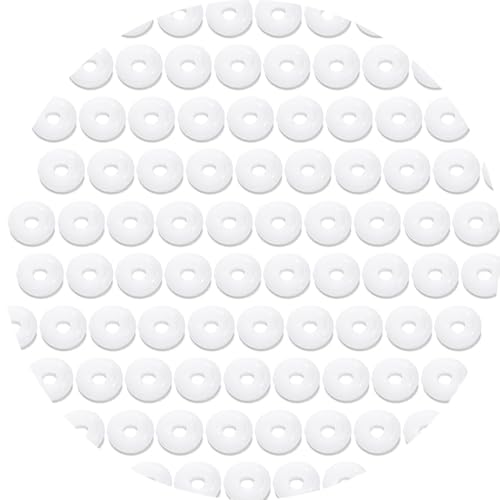 Vokenforu 5 Packungen 6 mm Kunststoff-Imitations-Perlen aus weichem Ton, rund, lose Abstandshalter, 500 Stück, weiß, für DIY-Perlen von Vokenforu