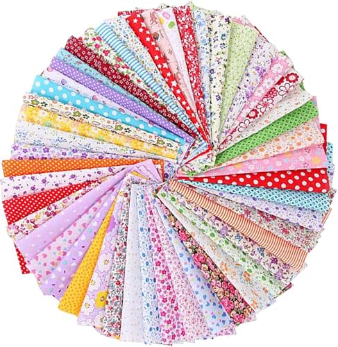 50 Stück Baumwollstoff Patchwork, 10cm x 10cm Baumwolltuch Stoffpaket, Quadratische Patchworkstoffe Aus Baumwolle, DIY Gewebe Quadrate für DIY Nähmuster Handwerk 50 Stück Baumwollstoff Patchwork, 10cm x 10cm Baumwolltuch Stoffpaket, Quadratische Patchworkstoffe Aus Baumwolle, DIY Gewebe Quadrate für DIY Nähmuster Handwerk von Vokmon