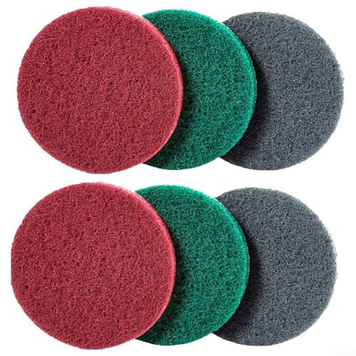 12,7 cm Nylon-Schleifschwämme für Bohraufsatz, industrielle Reinigung, Polieren, Polieren, 6 Stück, Grün, Rot, Grau, 125 mm 12,7 cm Nylon-Schleifschwämme für Bohraufsatz, industrielle Reinigung, Polieren, Polieren, 6 Stück, Grün, Rot, Grau, 125 mm von Volakebeing