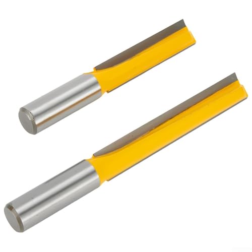 12 mm 1/2-Zoll-Schaft zur Reinigung von Unterfräsen, Fräser für Holzbearbeitung, Schubladenherstellung, industrielle Qualität, Hartmetallspitze, Stahlkörper (2 Stück 1,27 cm Schaft) von Volakebeing