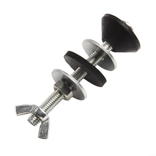 Befestigungsset für WC-Spülkasten zu Pfanne, Dichtungsset, geschlossene Kupplungsschrauben mit Dichtung, Kunststoff/Edelstahl-Hardware, Badezimmer-Reparatur, Weiß/Silber (Edelstahl) von Volakebeing
