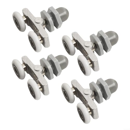 Doppelrollen für Duschtüren für Glastüren, 19/23/25/27 mm Durchmesser, glatt, geräuscharm, verschleißfest, 4 Stück Doppelrollen für Duschtüren für Glastüren, 19/23/25/27 mm Durchmesser, glatt, geräuscharm, verschleißfest, 4 Stück von Volakebeing