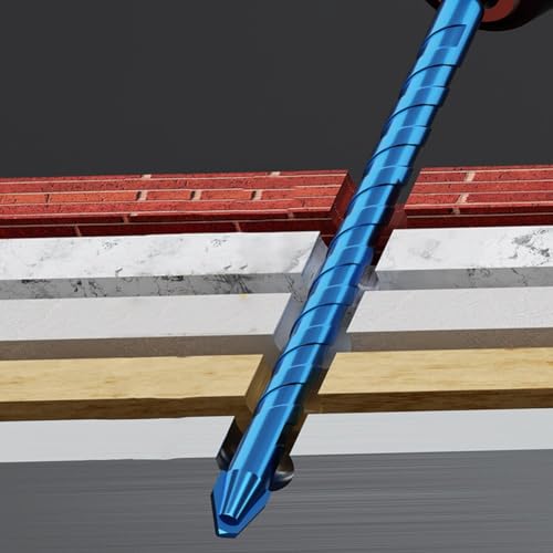 Dreieck-Bohrer-Set, 6–12 mm, Exzenterbohrwerkzeug für Glas, Fliesen, Steinplatten mit Sechskantschaft, selbstzentrierendes Design, Heimwerkstattausrüstung (12 mm) von Volakebeing