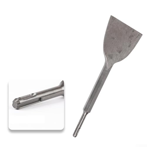 Elektrischer Hammerbohrer mit rundem Schaft, Flachmeißel, Abbruchwerkzeug für Betonbrecher, Mauerwerk, Baustahl, Silber, 75–150 mm (100 mm) von Volakebeing