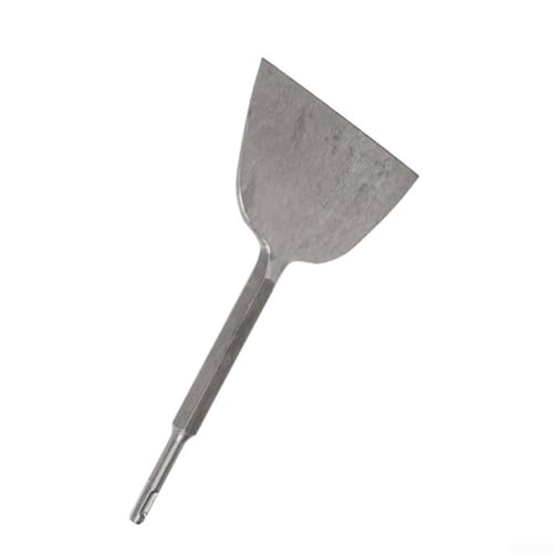 Elektrischer Hammerbohrer mit rundem Schaft, Flachmeißel, Abbruchwerkzeug für Betonbrecher, Mauerwerk, Baustahl, Silber, 75–150 mm (150 mm) von Volakebeing