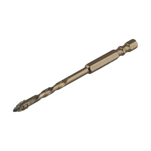 Exzenterbohrer, vierschneidig, Dreieck-Design, Glas, Fliesen, Keramik, Bohrwerkzeug, Sechskantschaft, Stahllegierung, für Steinplatten, Beton, Granit (6 mm) von Volakebeing