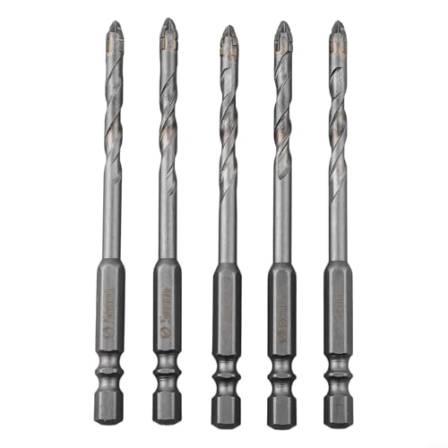 Exzenterbohrer-Set für Glas, Fliesen, Mauerwerk, Hartmetall, Stahllegierung, 3–8 mm, dreieckiges Spiral-Design, hohe Härte, 5 Stück Exzenterbohrer-Set für Glas, Fliesen, Mauerwerk, Hartmetall, Stahllegierung, 3–8 mm, dreieckiges Spiral-Design, hohe Härte, 5 Stück von Volakebeing
