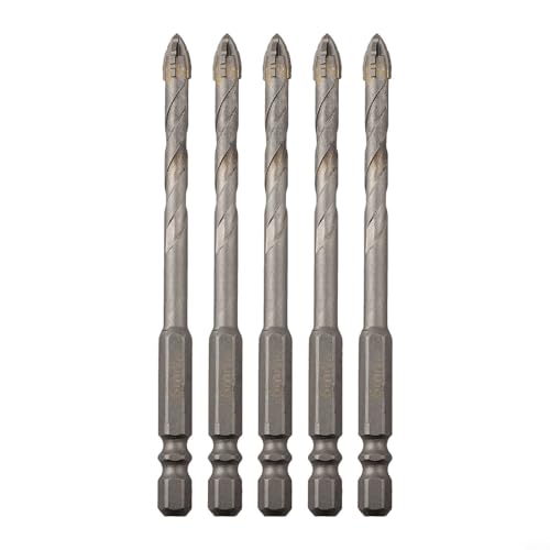 Exzenterbohrer-Set für Glas, Fliesen, Mauerwerk, Hartmetall, Stahllegierung, 3–8 mm, dreieckiges Spiral-Design, hohe Härte, 5 Stück Exzenterbohrer-Set für Glas, Fliesen, Mauerwerk, Hartmetall, Stahllegierung, 3–8 mm, dreieckiges Spiral-Design, hohe Härte, 5 Stück von Volakebeing