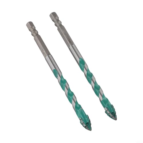 Hartmetall-Exzenterbohrer für Glas, Holz, Metall, Fliesen, vierkantig, gezacktes Design, 6 mm, 8 mm, 10 mm, 12 mm, Multi-Material-Bohrwerkzeug-Set (10 mm), 2 Stück von Volakebeing