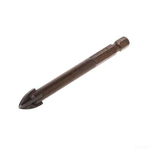 Hartmetallspitze Steinbohrer mit 4 Schneiden für Keramik, Granit, Fliesen, Stein, Holz, Kunststoff, Beton, Wandbohrung, industriell beschichtet (10 mm) von Volakebeing