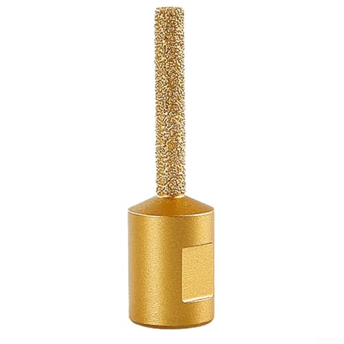 M10 Vakuumgelöteter Steinkernbohrer für Winkelschleifer, Porzellan, Marmor, Granit, Schlitzwerkzeug, 6 mm, 10 mm, 15 mm Gewinde, Messingfarbe (6 mm) von Volakebeing