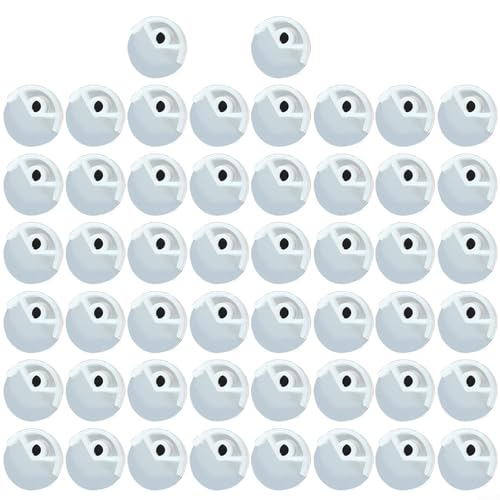 Rahmenloses Spiegel-Wandbefestigungsset, Kunststoff-Montageclips mit Schrauben, klare 90°/180°/270°-Optionen, 5 mm Höhe, für Glasscheiben, 20/50-teiliges Set (C 50 Stück) von Volakebeing