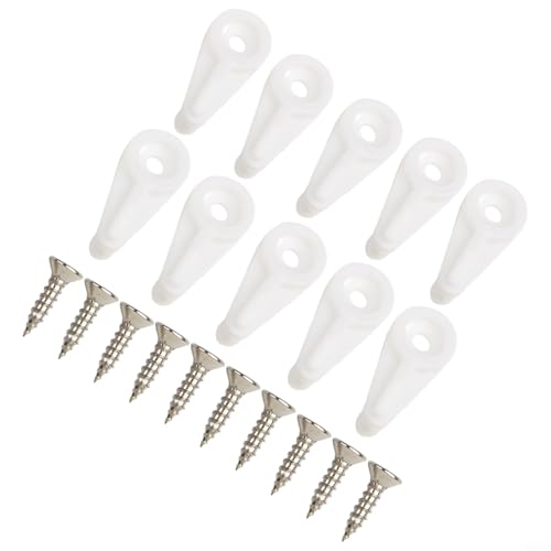 Rahmenloses Spiegel-Wandbefestigungsset, Kunststoff-Montageclips mit Schrauben, klare 90°/180°/270°-Optionen, 5 mm Höhe, für Glasscheiben, 20/50-teiliges Set (D 50 Stück) von Volakebeing