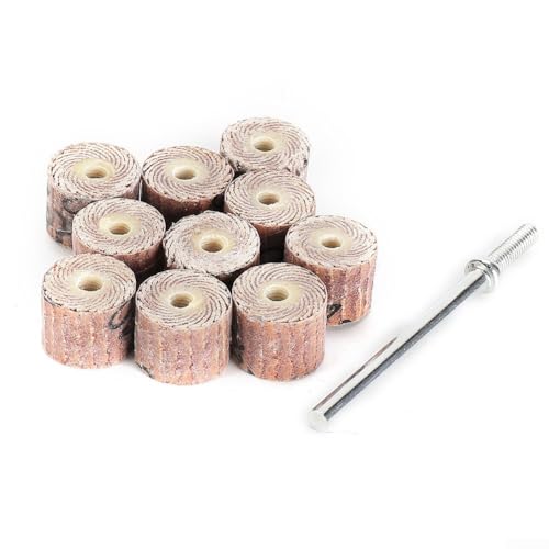 Schleifscheiben, Körnung 80, 120, 240, Rotationswerkzeug, Zubehör zum Schleifen, Polieren, Metall, Holz, 10 mm Durchmesser, 3 mm Spanndorn (240#), 10 Stück von Volakebeing