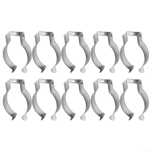 Volakebeing 10 Stück Manganstahl-Werkzeug-Feder-Frottee-Clips, robuste Aufbewahrungsbügel, Wandhalterung, Klemmen für Besen, Bürsten, Rechen, mehrere Größen (28 mm) von Volakebeing