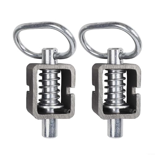 Volakebeing Strapazierfähige, federbelastete Anhängertorverriegelung, widerstandsfähiger Metallverschluss mit glattem Rohr, sicherer 1,6 cm Verriegelungsstift für Kippanhänger, 2 Stück von Volakebeing