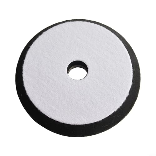 Woll-Polierpads, 12,7 - 17,8 cm, Auto-Detaillierung, Polierscheiben, Wachsen, Reinigungswerkzeug für elektrische pneumatische Poliermaschine, Weiß, mittlere Schleifung (17,8 cm) von Volakebeing