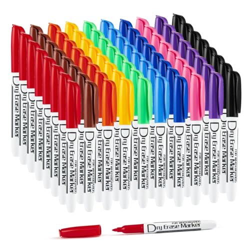 Volcanics Dry Erase Marker, geruchsarm, feine Whiteboard-Marker, dünn, Box mit 80 Stück, 10 Farben Volcanics Dry Erase Marker, geruchsarm, feine Whiteboard-Marker, dünn, Box mit 80 Stück, 10 Farben von Volcanics