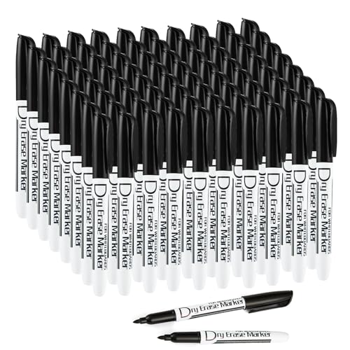 Volcanics Schwarze, trocken abwischbare Marker, geruchsarm, feine Whiteboard-Marker, dünn, Box mit 80 Stück Volcanics Schwarze, trocken abwischbare Marker, geruchsarm, feine Whiteboard-Marker, dünn, Box mit 80 Stück von Volcanics