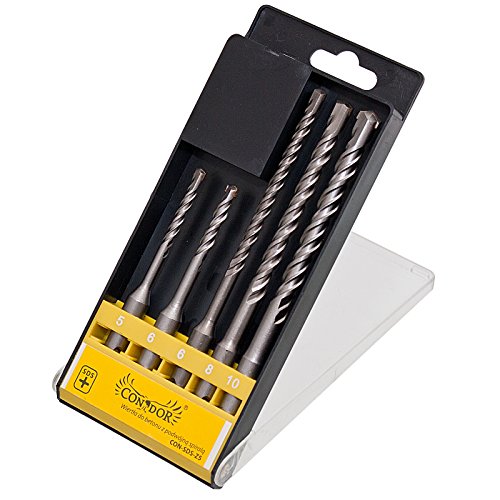 SDS-Plus Betonbohrer Ø 5, 6, 8, 10 mm Set 5 tlg Länge 110 und 160 mm von Volkers