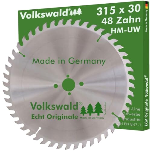 Volkswald ® HM-Sägeblatt UW 315x30mm Z=48 Astrolon Dämmplatten Furnierte Längsschnitte Gipsplatten Hartholz Längsschnitte Hartholz Querschnitte Tischkreissäge Handkreissäge Kapp- Gehrungssäge von Volkswald